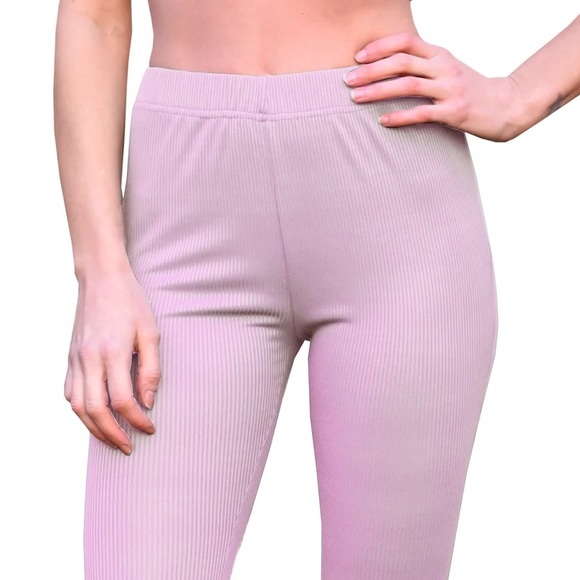Ribbed bell bottoms - mauve purple - Picture 3 of 7
